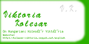 viktoria kolesar business card